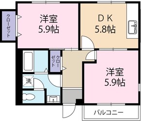 プリムローズB棟の物件間取画像